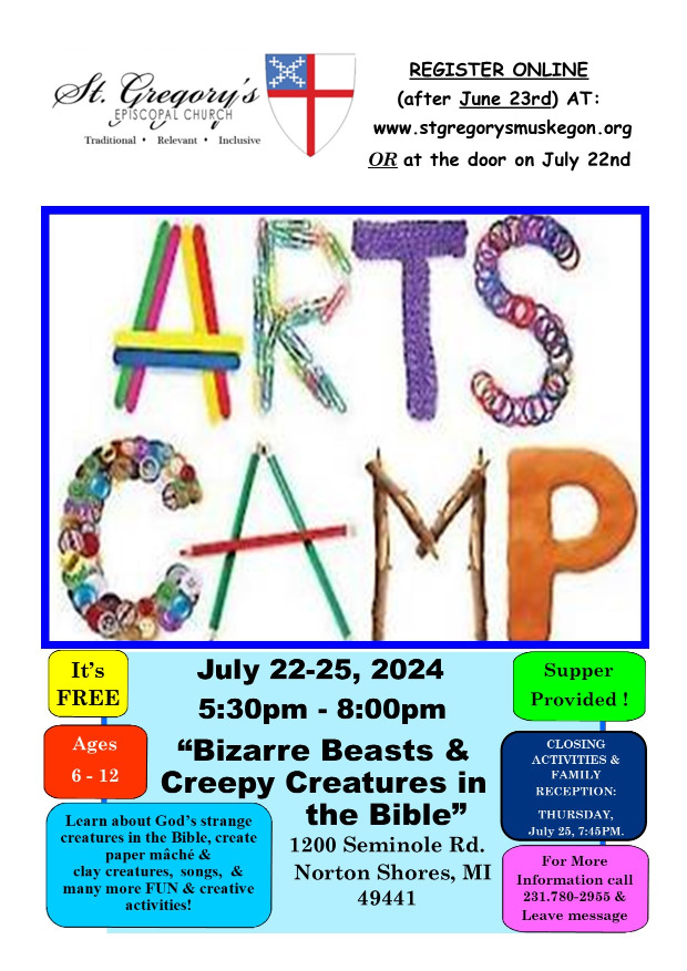 Vacation Bible School July 22 to 25